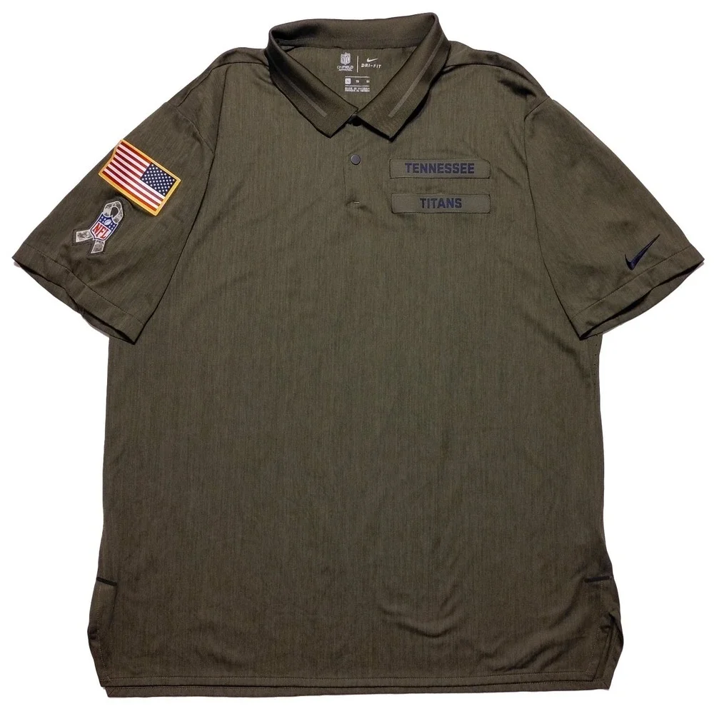 NIKE Tennessee Titans NFL Salute to Service Polo Shirt Green Men's‎ XL